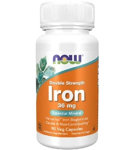 Now Foods Iron 36mg Double Strength 90 VCaps - Picture 1 of 1