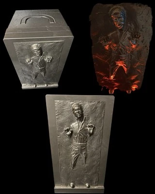 Mini geladeira Star Wars Han Solo refrigerador e aquecedor preso em carbonita 12L funcionando - Imagem 1 de 4