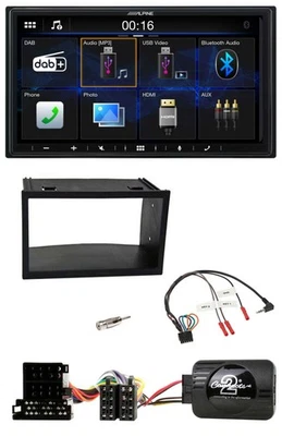 Alpine Bluetooth 2DIN Lenkrad DAB USB Autoradio für VW Golf 4 Polo Passat ISO - Bild 1 von 4
