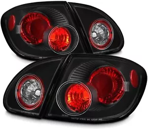 Spyder Auto for 2003-2008 Toyota Corolla Euro Black Tail Lights Set - Picture 1 of 6