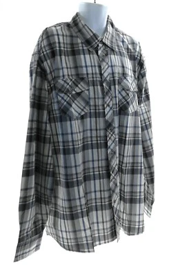 Company Eighty One Para Hombres Manga Larga Gris Cuello Abotonado Talla 4XB Foto 1 de 4