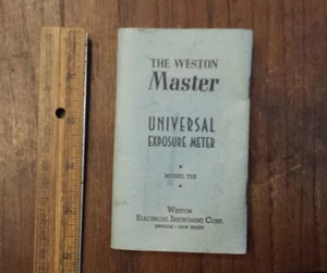 Instruction Book for The Weston Master Universal Exposure Meter Model 715 - Picture 1 of 7