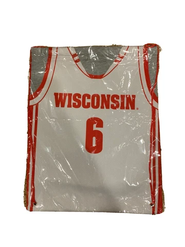 Wisconsin Badgers Basketball Drawstring Bag Backpack NEVER USED NEVER OPENED Cover