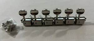 2016 Squier Classic Vibe '50s Stratocaster Inline-6 Tuning Pegs Tuners Chrome - Picture 1 of 11