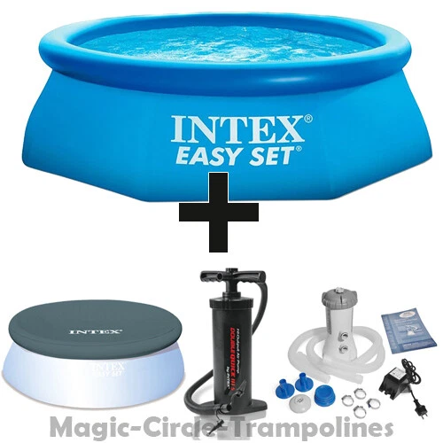 Intex Easy Set Quick Up Pool 305x76cm + Abdeckplane+Filterpumpe+Handpumpe - Bild 1 von 1