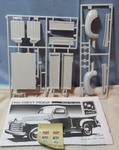 50 1950 Chevy 3100 camioneta pickup 1/25 modelo coche piezas plataforma matrícula calcomanías - Imagen 1 de 2