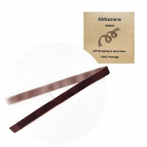 25 Yards Coffee Brown Velvet Ribbon 3/8 Inch Single Face Velvet Ribbon for Ch... - Picture 1 of 7