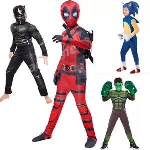 Book Week Marvel Superhero Deadpool Hulk BlackPanther Kids Costume Cosplay Party - Picture 1 of 11
