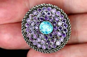Unikat 925 Silber Filigran Ring, CZ Edelstein Mix, Unikat Individueller Schmuck - Bild 1 von 5