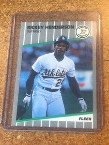 1989 Fleer Update Baseball # U-54 Rickey Henderson