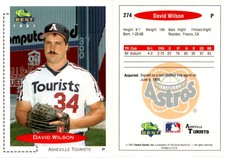David Wilson 1991 Classic Best Baseball Card 274  Asheville Tourists
