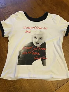 Marilyn Monroe Ladies Fit Crop Shirt Sz S - Picture 1 of 4