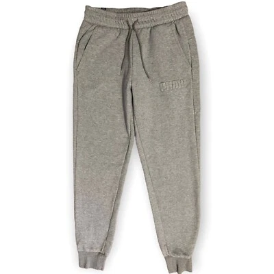 Pantalones deportivos grises de vellón con logotipo en relieve de PUMA para hombre talla pequeña Foto 1 de 4