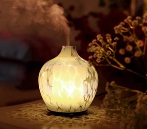 New Unique Glass Ultrasonic Diffuser Leopard White - W 13.7 x H 14.1 CM - Picture 1 of 1