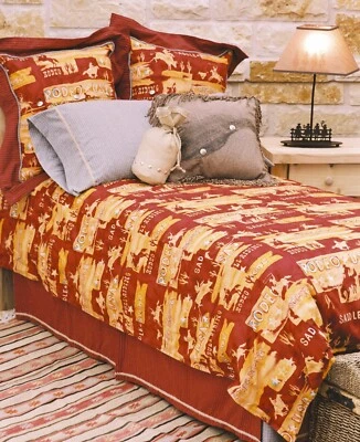 Edredom duplo rodeio EUA para quarto de meninos - Imagem 1 de 2