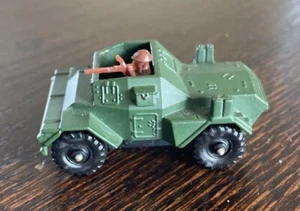 Corgi Juniors vintage Daimler Scout Car diecast 1.63 classic green With Soldier - Picture 1 of 9