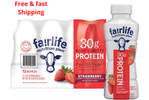 Fairlife Protein Shake Strawberry Nutrition Plan 30g Protein 11.5 FL OZ (Pack of