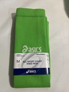 ASICS Size Medium Men’s Woman’s Knee High Green Socks Sports - Picture 1 of 9
