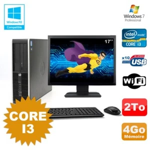 Lot PC HP Compaq 6200 Pro SFF Core i3 3.1GHz 4Go 2To DVD WIFI W7 + Ecran 17 - Photo 1/1