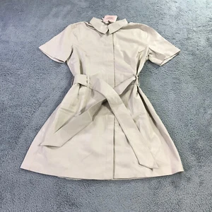 Nanushka Dress Womens Medium Vegan Leather Halli Creme Mini Dress With Belt - Picture 1 of 20
