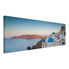 Leinwandbild Wandbild Bild Canvas Foto XXL Griechenland Santorini Insel Abend