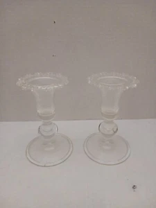 Vintage Masserini Barocco Kerzenständer Italien 60er Jahre 5,5" hoch Sprudelrand - Bild 1 von 8