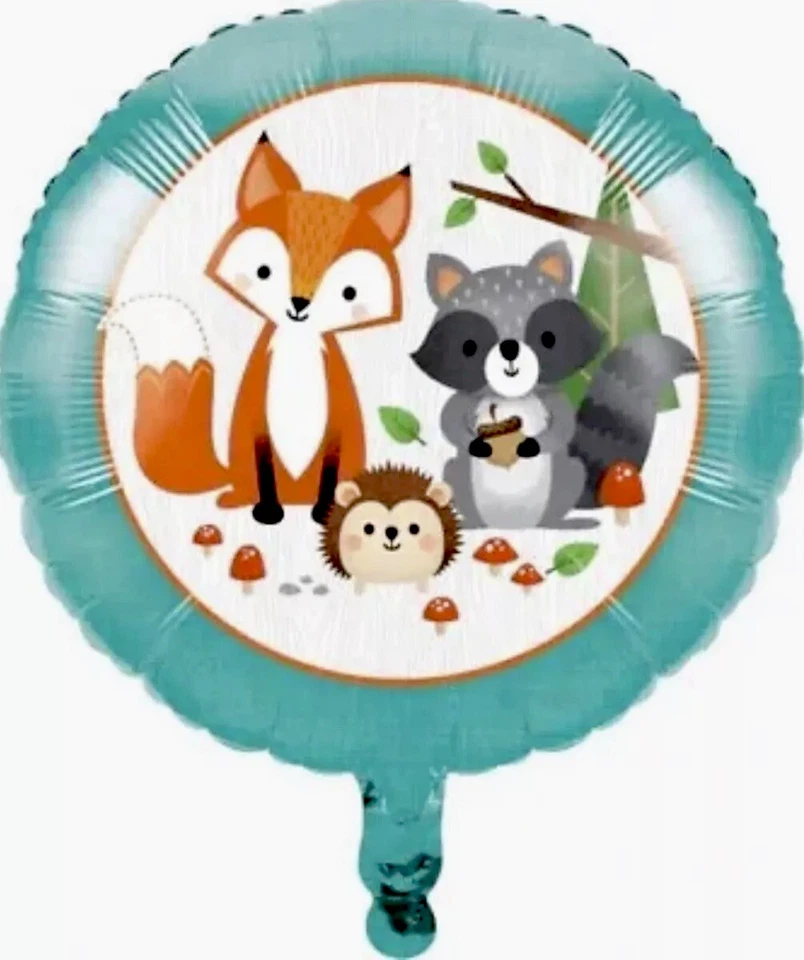 Wild One Woodland Animals Foil Balloon 18" Woodland Birthday Party Decoration - Image 1 of 2