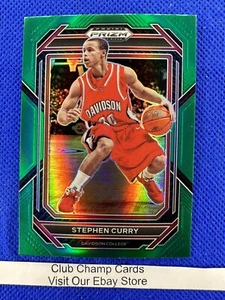 2023 #53 Stephen Curry Panini Prizm Draft Picks verde Prizm Davidson - Imagen 1 de 2