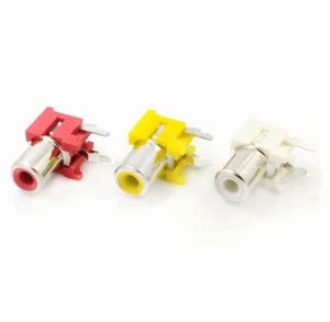 Neuf 3x Rca Vidéo Acoustique Jaune Blanc Rouge Connecteur Prise Pour Amiga #1328 - Imagen 1 de 2