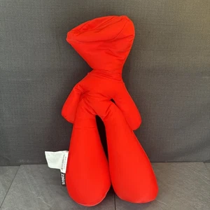 Zinus Microbead Pillow Plush 20” Stretchy Nylon Squish Travel Moshi-like Red - Picture 1 of 12