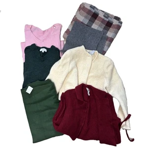 Lot of 6+ lb Felted Wool & Cashmere Boiled Crafting Pieces Scraps DIY Applique - Picture 1 of 9