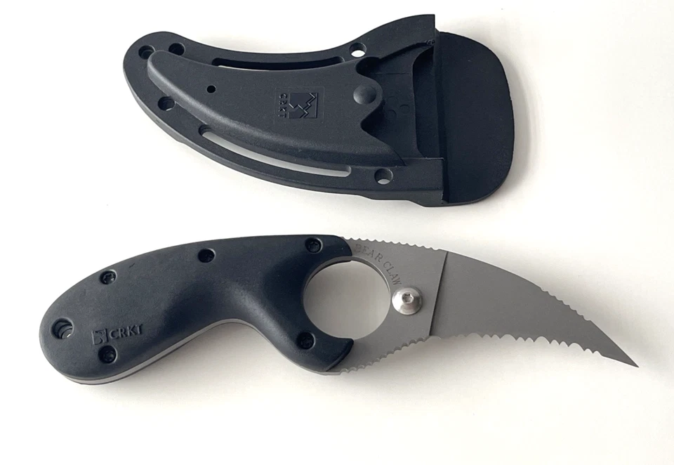 CRKT 2515 Bear Claw Fixed Blade Knife Sharp Tip AUS-4 Taiwan 2000 - Image 1 of 4