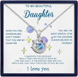 MFTRADING To My Daughter Halskette von Mama Papa Inspirierende Tochter...  - Bild 1 von 7