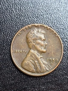 1959 D Lincoln penny error “L”   On Liberty on Rim - Rare US Coin Errors - Picture 1 of 4