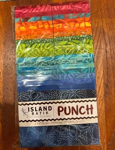 Batik Jelly Roll, Island Batik, Punch, So Gorgeous, 40 Pcs, 100% Cot. - Picture 1 of 2