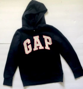 Girl’s GAP Hoodie Size 8 Navy Pink Pullover Sweatshirt Back To School  - Picture 1 of 4