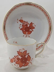 Herend Chinese Bouquet Rust Demitasse (707) Cup(s) & Saucer(s) - Picture 1 of 2
