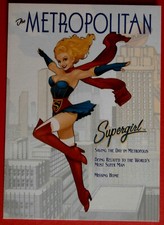 SUPERGIRL - DC COMICS BOMBSHELLS - The Metropolitan - PROMO Card P1 - Cryptozoic