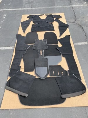RS Style Black Velour Carpet Set fits Porsche 911 930 Targa Carrera 1974-1985 - Image 1 of 4