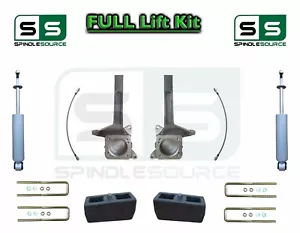 3.5" / 2" Spindle Block LIFT Kit rear Shocks, fits 2007 - 21 Toyota Tundra 2WD - Picture 1 of 1