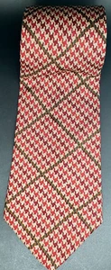 Tommy Hilfiger 100% Italian Silk Houndstooth Tie 57"x4" - Picture 1 of 4