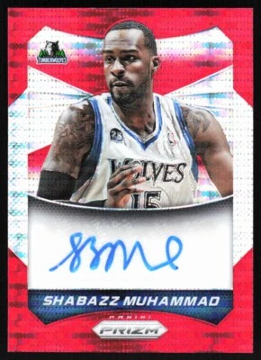 2014-15 Prizm Autographs Red Prizms Shabazz Muhammad Auto /149 Minnesota - Image 1 of 2