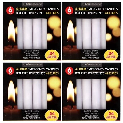 Luminessence Emergency Candle Long Lasting 24 Candles Total USA SELLER - Image 1 of 3