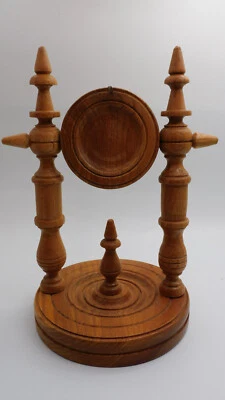 vintage supporto orologio da tasca In legno vintage pocket watch stand in wood - Image 1 of 4