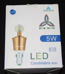 Warmoon LED Candelabra Bulb,DSW Mode 3 illuminating Colors Setting E12 Decorativ - Picture 1 of 7