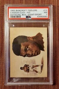 1965 Bancroft Tiddlers Goitschel Back #12 Cassius Clay Mohammed Ali Boxing PSA 7