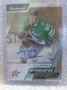 Ty Dellandrea Dallas Stars 2020-21 Parkhurst Prominent Prospects Gold Auto #PP20