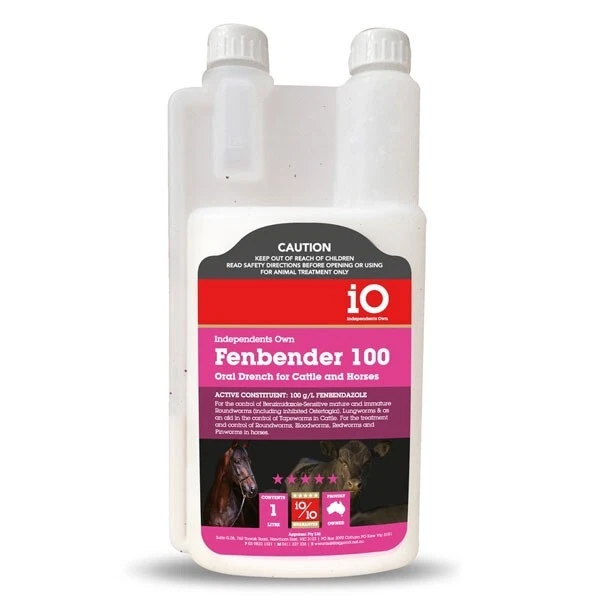IO FENBENDER 100 1L FENBENDAZOLE 100 PANACUR 100 ORAL DRENCH FOR CATTLE & HORSES - image 1 of 1
