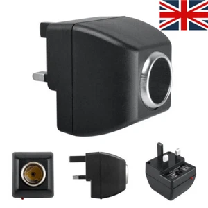 UK Cigarette Lighter Socket 240V Mains Plug to 12V Car Charger Power Adapter 6W - Picture 1 of 13