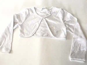 H&M Girls White Cropped Sweater w/ Daisy Flowers Floral Size, 18-24 Months - Picture 1 of 4